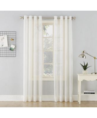 Crushed Sheer Voile Grommet Curtain Panel