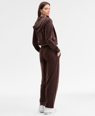 Women's Couture Straight-Leg Velour Pants