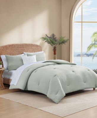 Tommy Bahama Seersucker Solid 8-Pc. Comforter Set, Queen