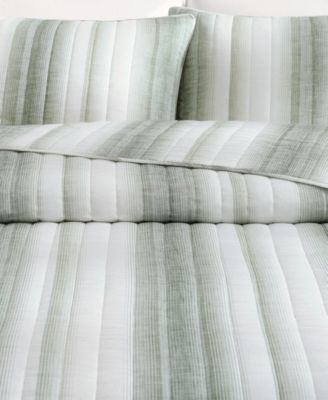 Tommy Bahama La Prisma Stripe Texture Cotton 3-Pc. Quilt Set, King