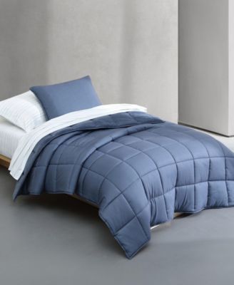 Washed Solid Reversible Plush 5-Pc. Comforter Set, Twin/Twin XL