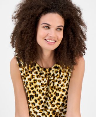 Women's Printed Keyhole-Neck Tank