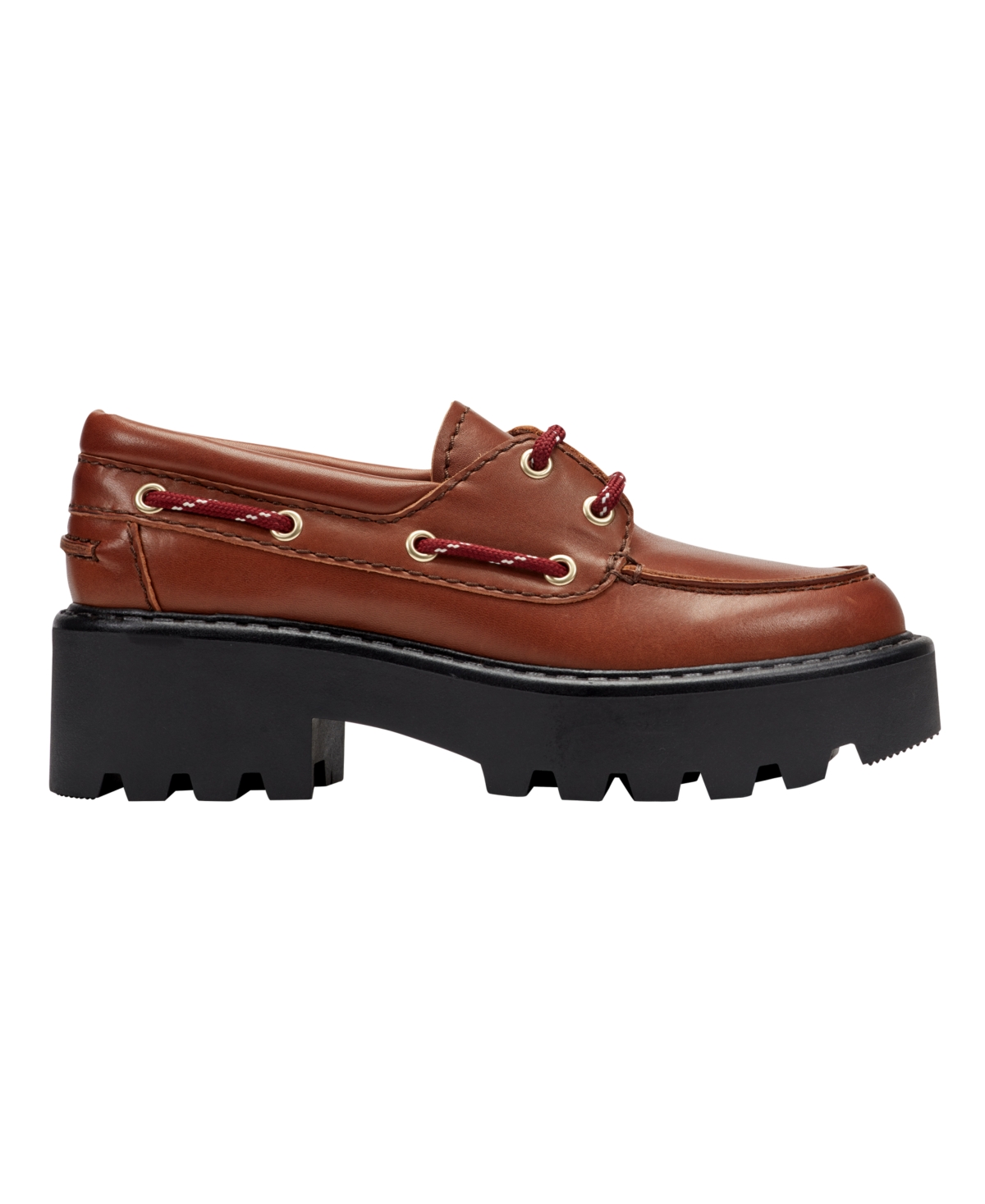 Marc Fisher Ltd Women's Peyten Laced Platform Lug Loafers In Brown