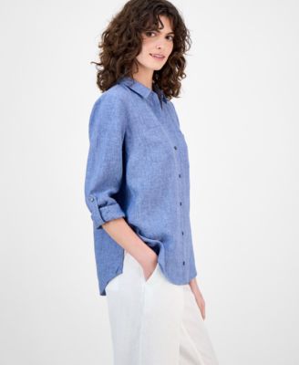 Women's 100% Linen Shirt, Created for Macy's