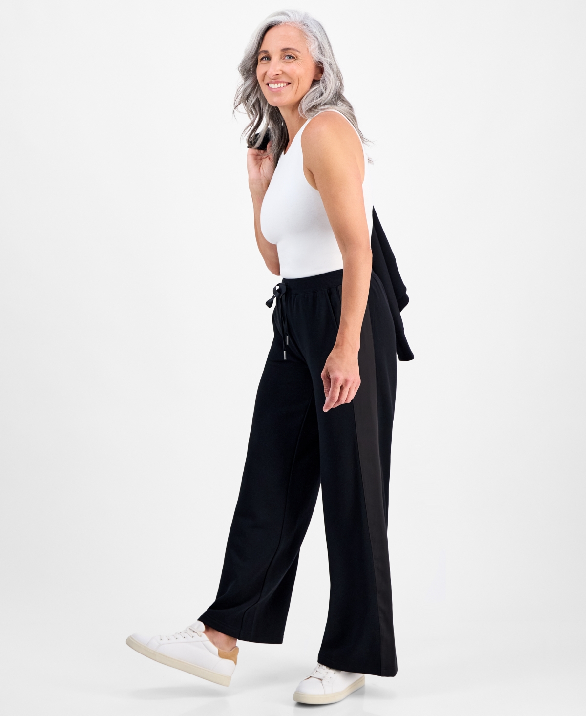 Style & Co Petite Cloud Fleece Sweatpants, Macy's Exclusive In Multi