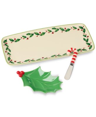 Lenox - Holiday 3-Pc. Porcelain Hostess Set with Spreader