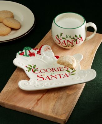 Holiday Cookies & Milk for Santa Serving Set