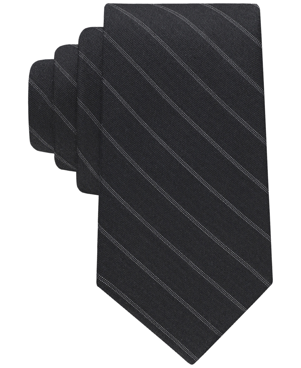 Men's Callie Diagonal Pinstripe Tie - Black