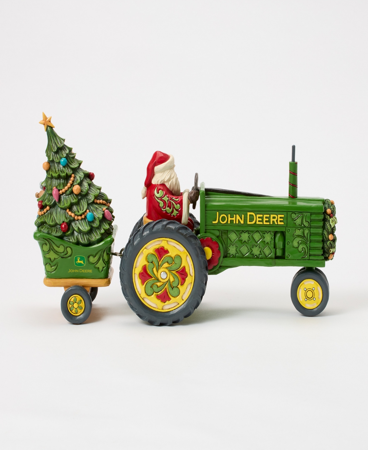 Jim Shore John Deere Santa On Tractor with Toys