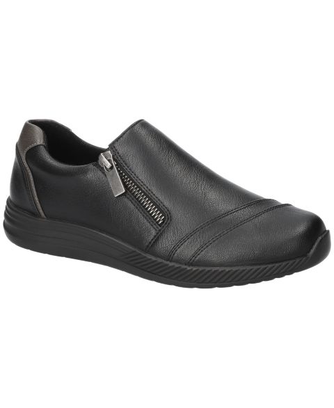 Женские балетки Easy Street Karol Comfort, цвет: Чёрный / Серый