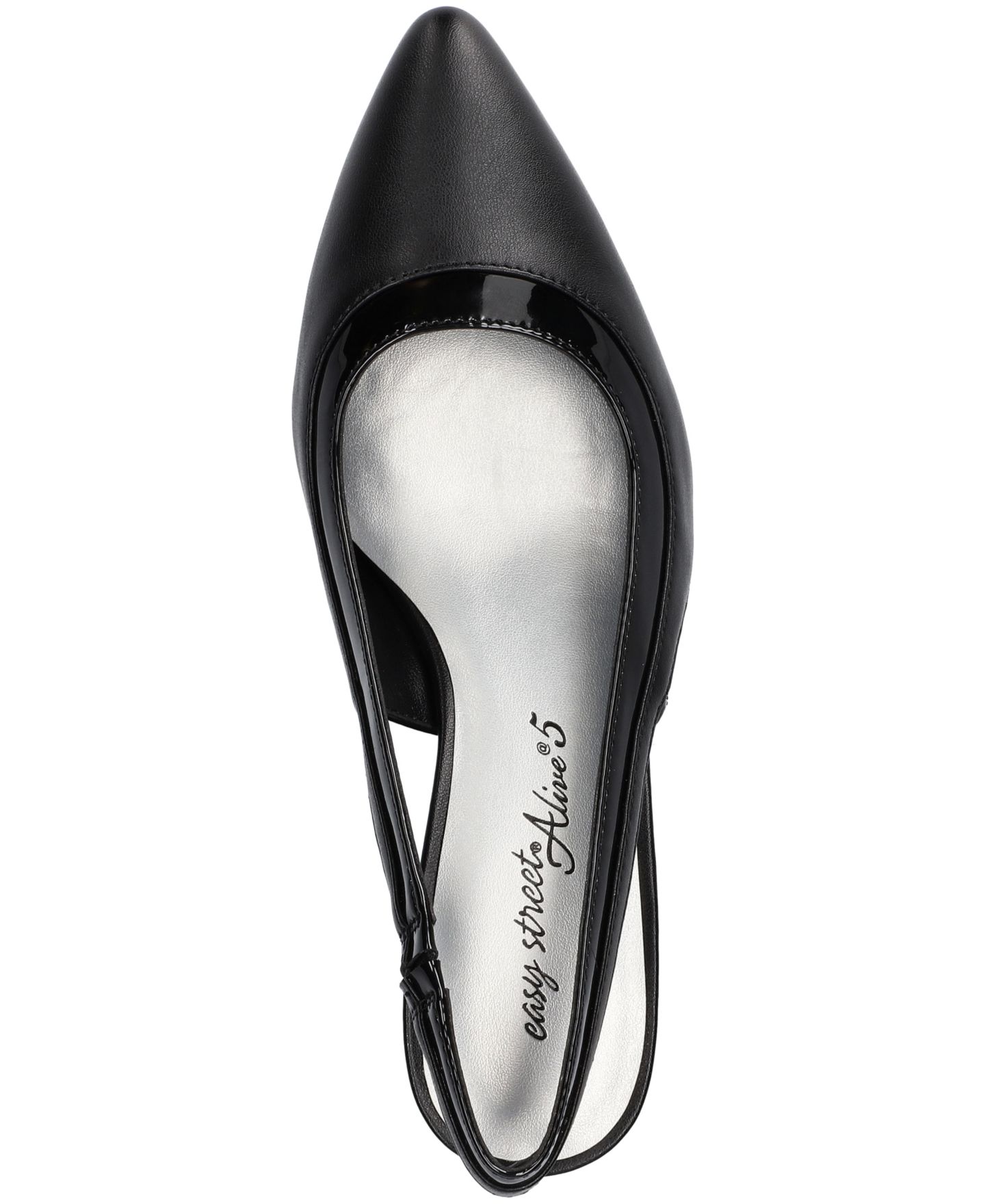 Женские туфли Easy Street Dessa Slingback Pumps, цвет: Чёрный лаковый — фото 4