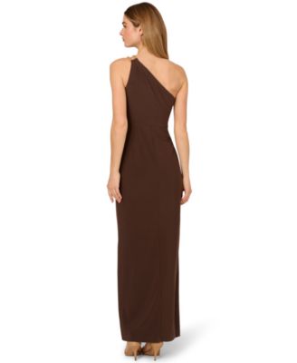 Women's One-Shoulder Slim Column Gown