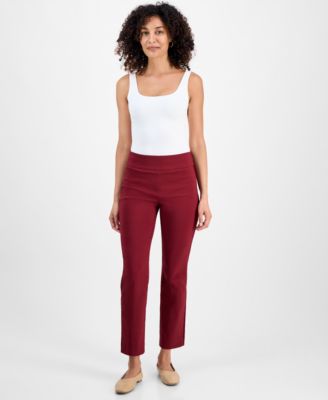 JM Collection - Petite Lace Side Panel Pull-On Pants