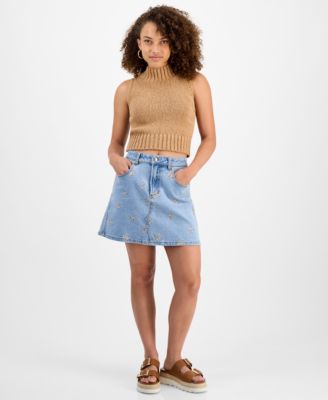 Petite Mock-Neck Sleeveless Sweater, Macy's Exclusive 