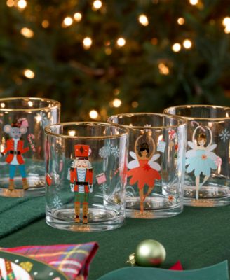 Nutcracker & Ballet Double Old Fashioned Glasses, Set of 4