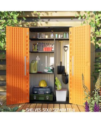 Outdoor Storage Shed with Sliding Door ,Double Cabinet