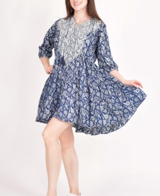 Women's Embroidered Hoodie Mini Dress