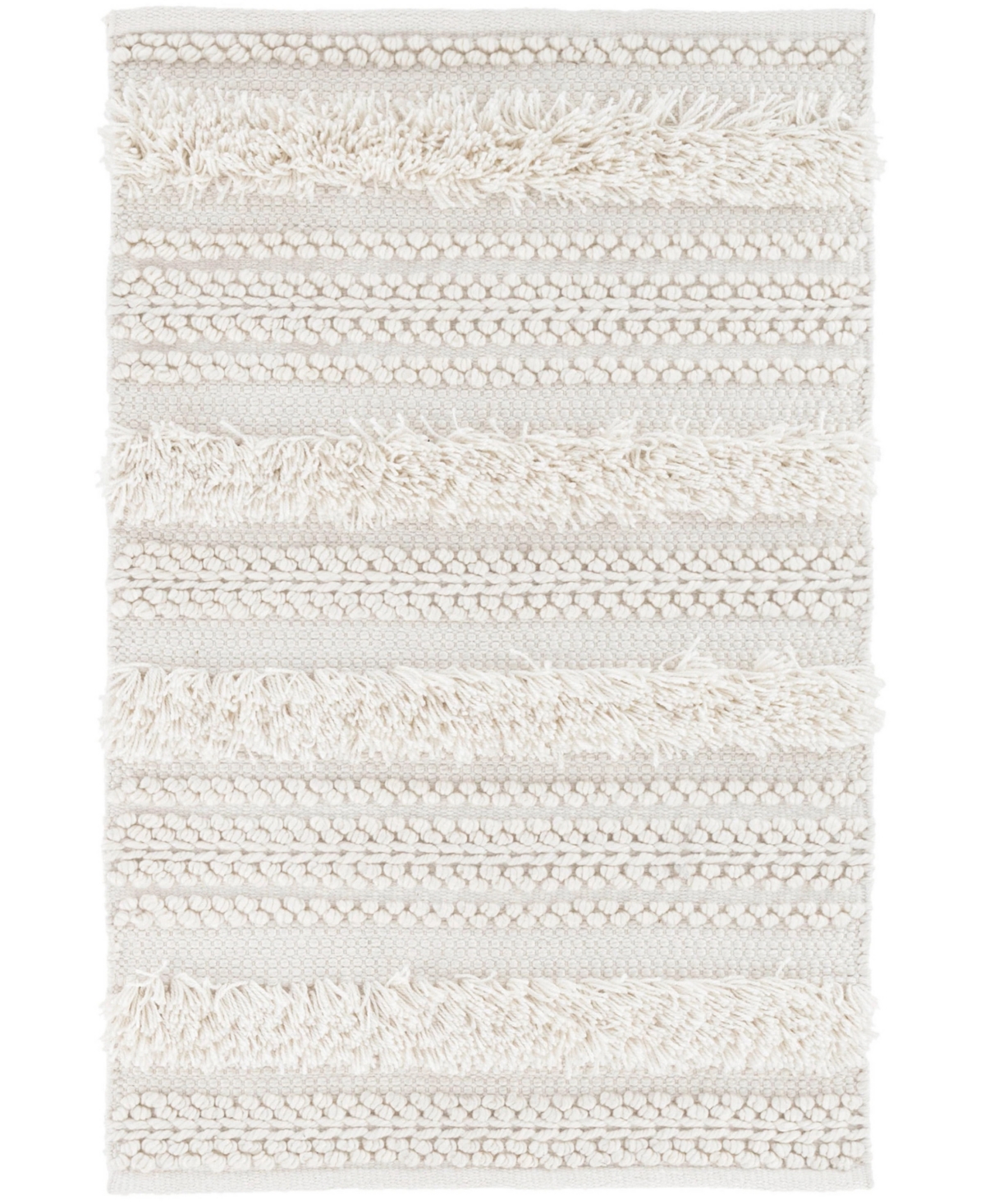 Dash And Albert Rugs By Annie Selke Zhara Stripe Performance Da1039 9'x12' Area Rug In White