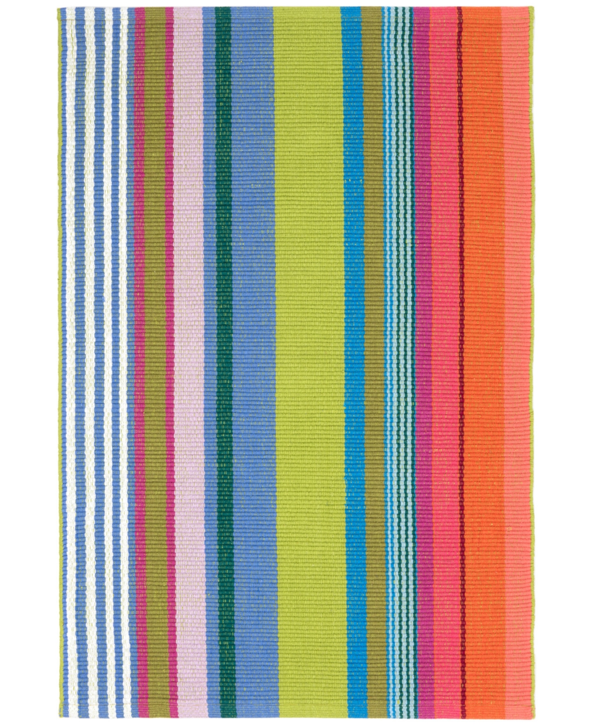 Dash And Albert Rugs By Annie Selke Mellie Stripe Cotton Rda437 9'x12' Area Rug In Multi