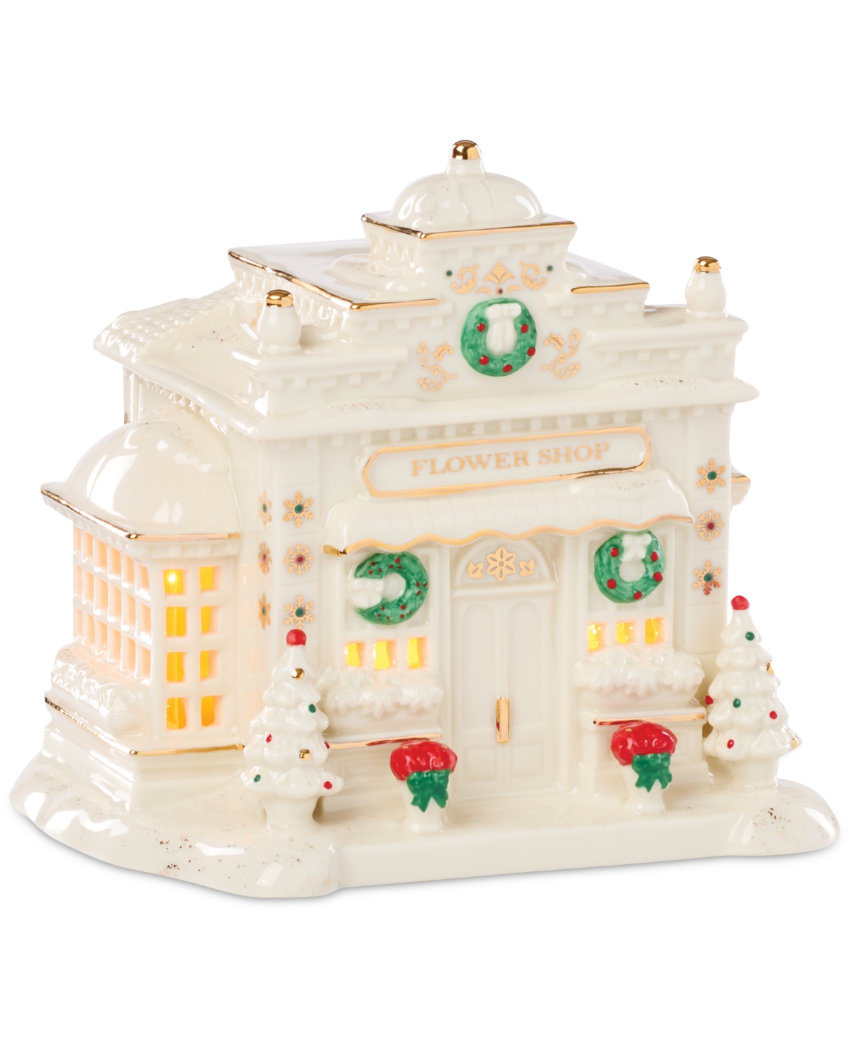Lenox New For 2025!  Mistletoe Park Light-up Flower Shop Figurine In Multi