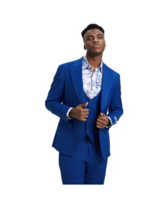 Men's Stacy Adams Hybrid-Fit 3pc Suit Set, Jacket Vest and Pants