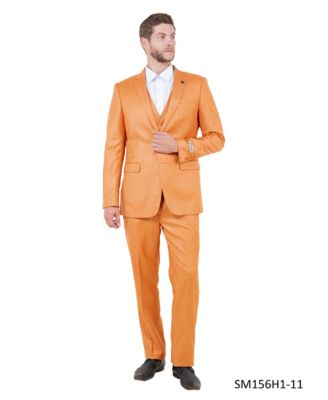 Men's Solid Textured 3-Piece Jacket With Solid Vest And Pants Suit Notch Lapel