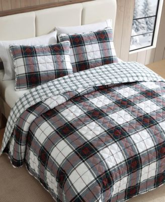 CLOSEOUT! Holiday Plaid Flannel Cotton Reversible 2-Pc. Quilt Set, Twin