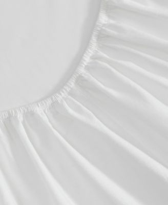 Solid Brushed 180-Thread Count Cotton Percale 3-Pc. Sheet Set, Twin