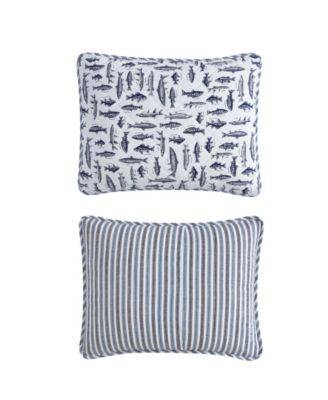 Wes Fish Cotton Reversible 2-Pc. Quilt Set, Twin