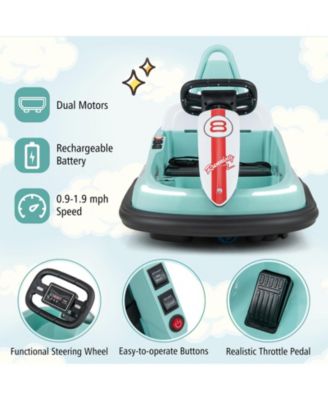 6V kids Ride-on Bumper Car with 360° Spinning and Dual Motors