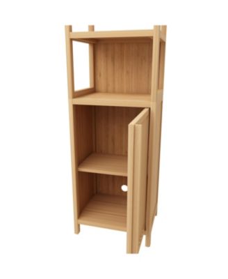 CASAINC Tall Slim Storage Cabinet with Shutter Door and 3-Tier Shelves