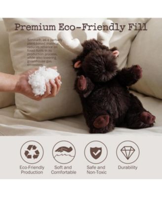 Moose HeartBeat Cuddle Dog Toy, Plush Stuffed Animal Pal with Battery-Powered Heartbeat, Ideal Comfort & Anxiety Relief Toy