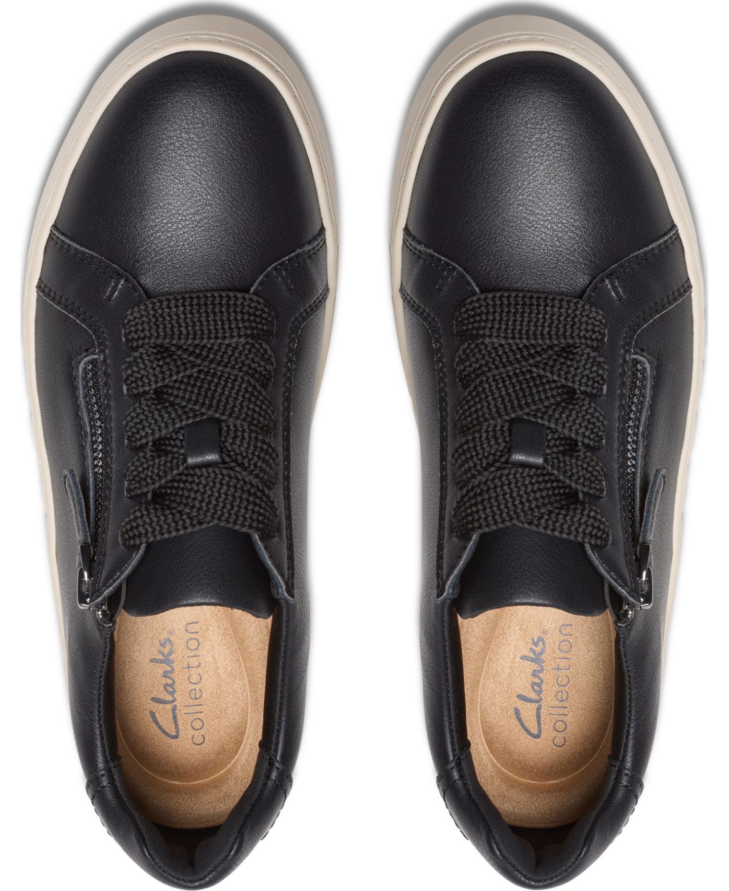 Женские кроссовки Clarks Mykah Joy Round Toe, цвет: Чёрный кожаный, вариант 1 — фото 4