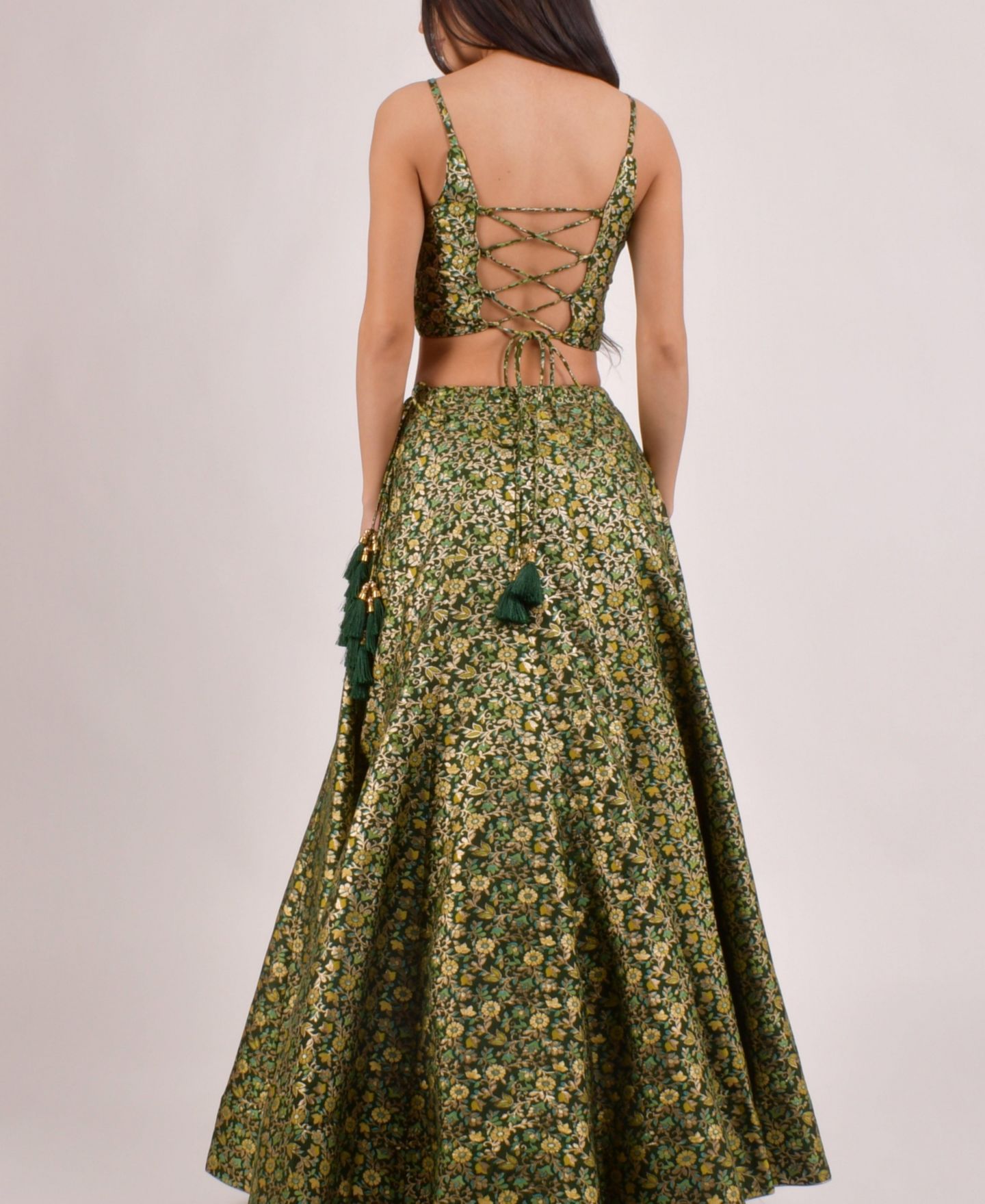 RAAS Women's Rich Green Banarasi Lehenga Choli, цвет: Зелёный — фото 3