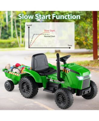 2-in-1 Kids Ride On Tractor 12V Battery Powered Toy Car w/ Remote Control