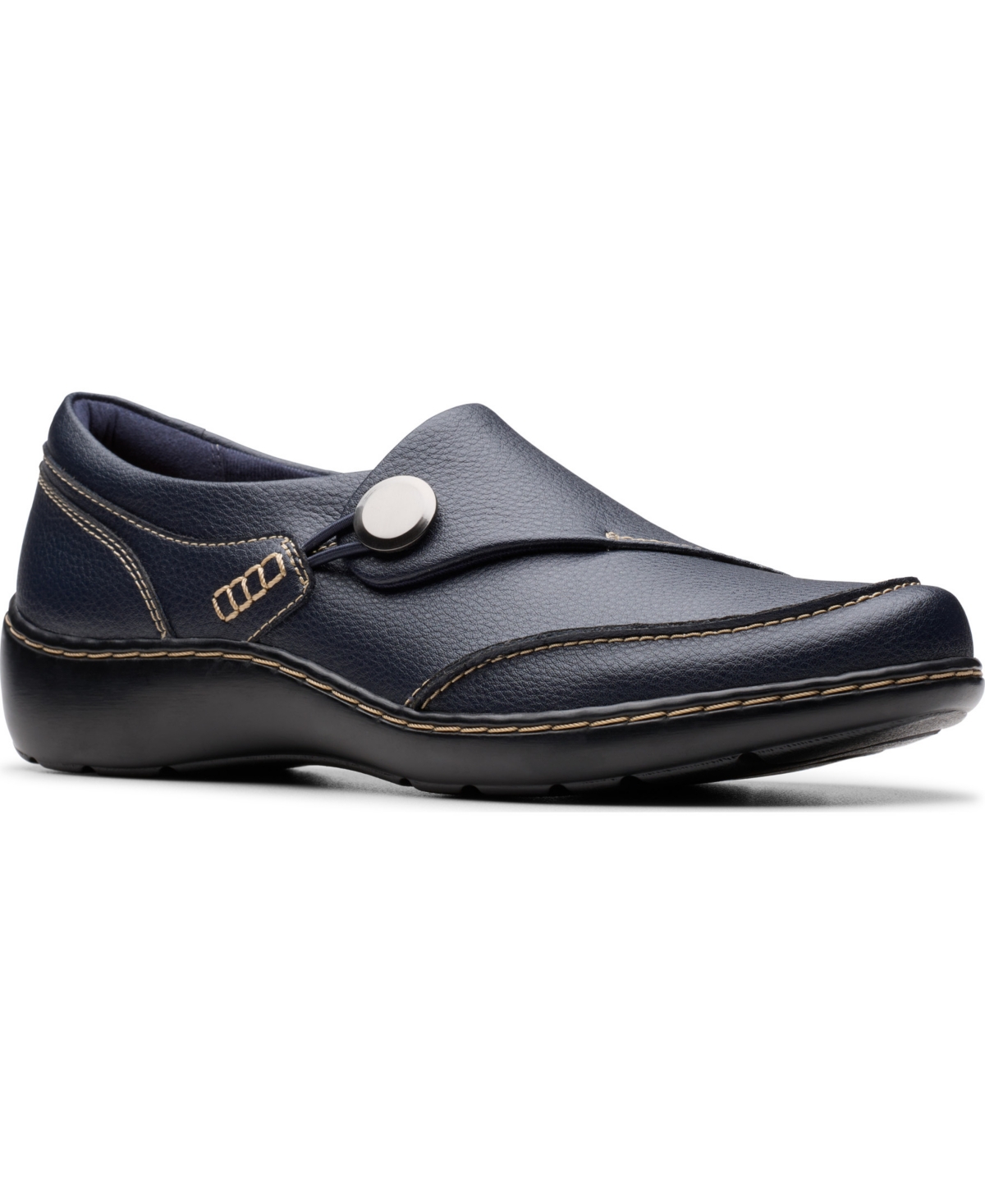 Women's Cora Teresa Round Toe Loafers - Navy Tumbled Leather