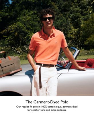 Men's Short Sleeve Garment-Dyed Polo Shirt