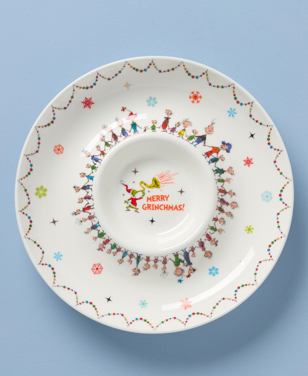 Lenox Merry Grinchmas Chip & Dip In Multi