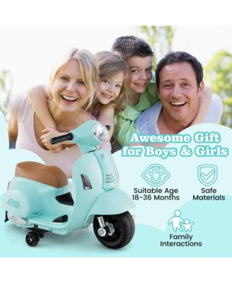 Kids Ride on Motorcycle w/ Training Wheels Headlight Horn 6V Battery