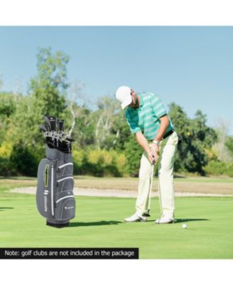 9.5 Inch Lightweight Golf Cart Bag with 15 Way Top Dividers