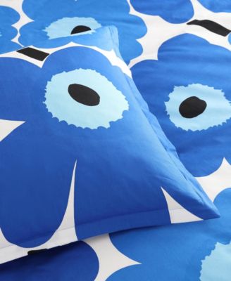 Unikko Cotton Percale 3-Pc. Duvet Cover Set, Full/Queen