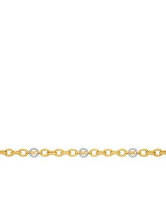 Cubic Zirconia Logo Chain Necklace