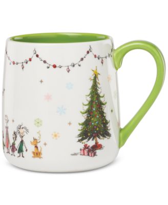 WhoVille Grinch Fireplace Mugs, Set of 2