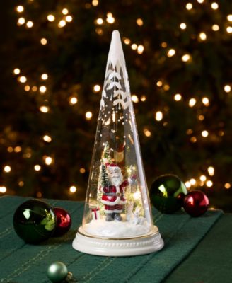 Merry & Magical Light-Up Santa with Lantern Figurine