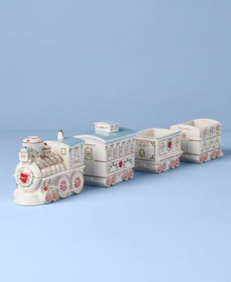 NEW FOR 2025! Village Christmas Porcelain Train Serving Set