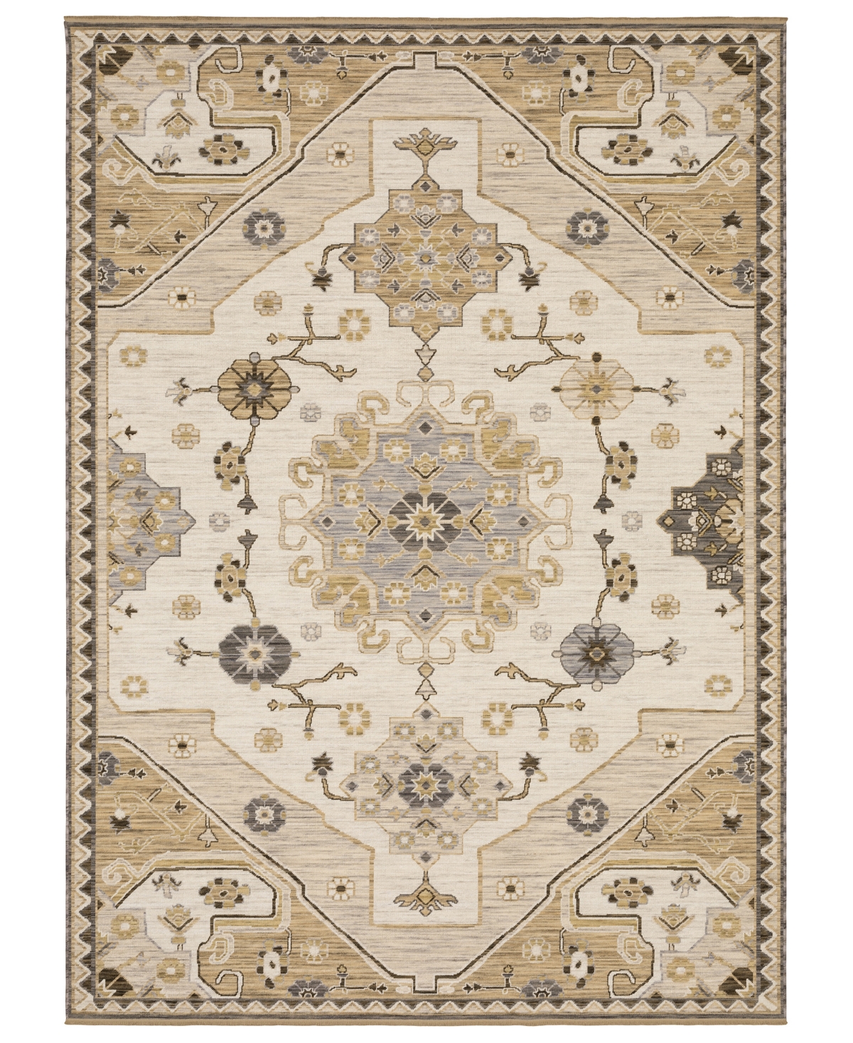 Oriental Weavers Acacia Aca03 2'6"x10' Runner Area Rug In Neutral
