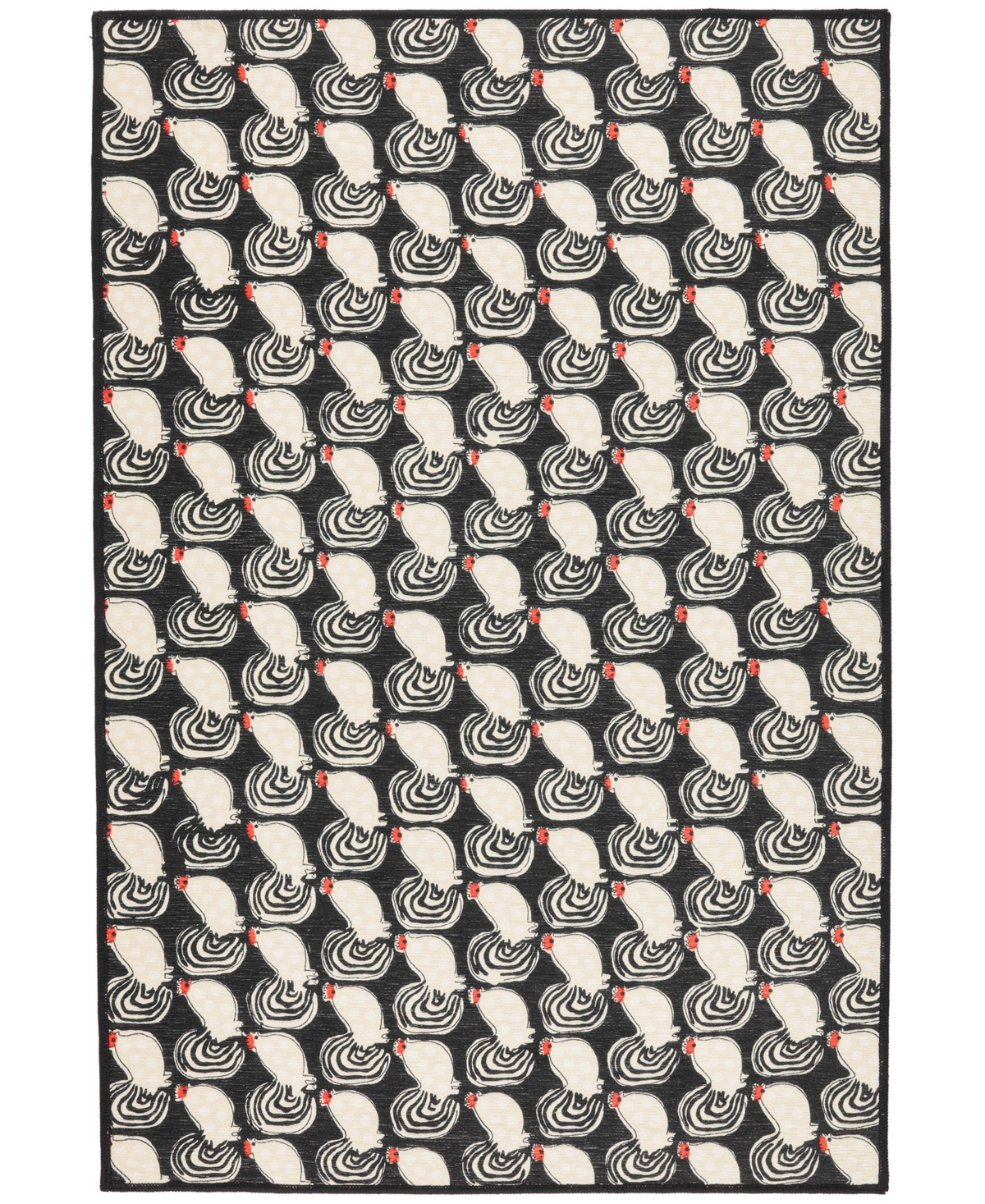 Dash And Albert Rugs By Annie Selke Cockadoodledoo Machine Washable Da2169 3'x5' Area Rug In Multi