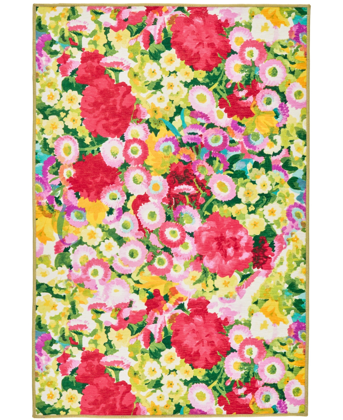 Dash And Albert Rugs By Annie Selke Chamomile Cluster Machine Washable Da2166 8'x10' Area Rug In Multi