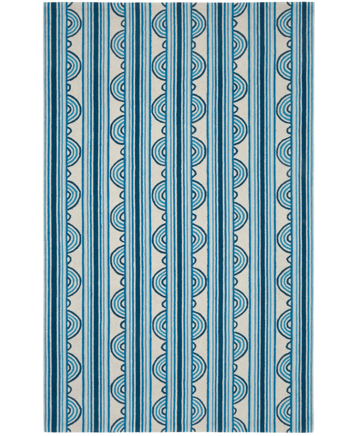 Dash And Albert Rugs By Annie Selke Button Da1985 5'x8' Area Rug In Blue