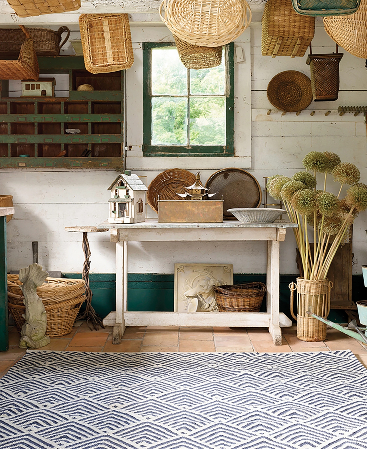 Dash And Albert Rugs By Annie Selke Cleo Indoor/outdoor Da772 5'x8' Area Rug In Blue